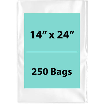 Clear poly bags Flat 14 inch (width) X 24 inch (Height) LDPE